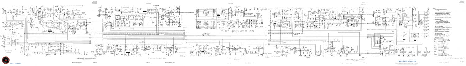 Collins KWM-2 Transceiver - Schematic Diagram - 9th Edition (1978-01)