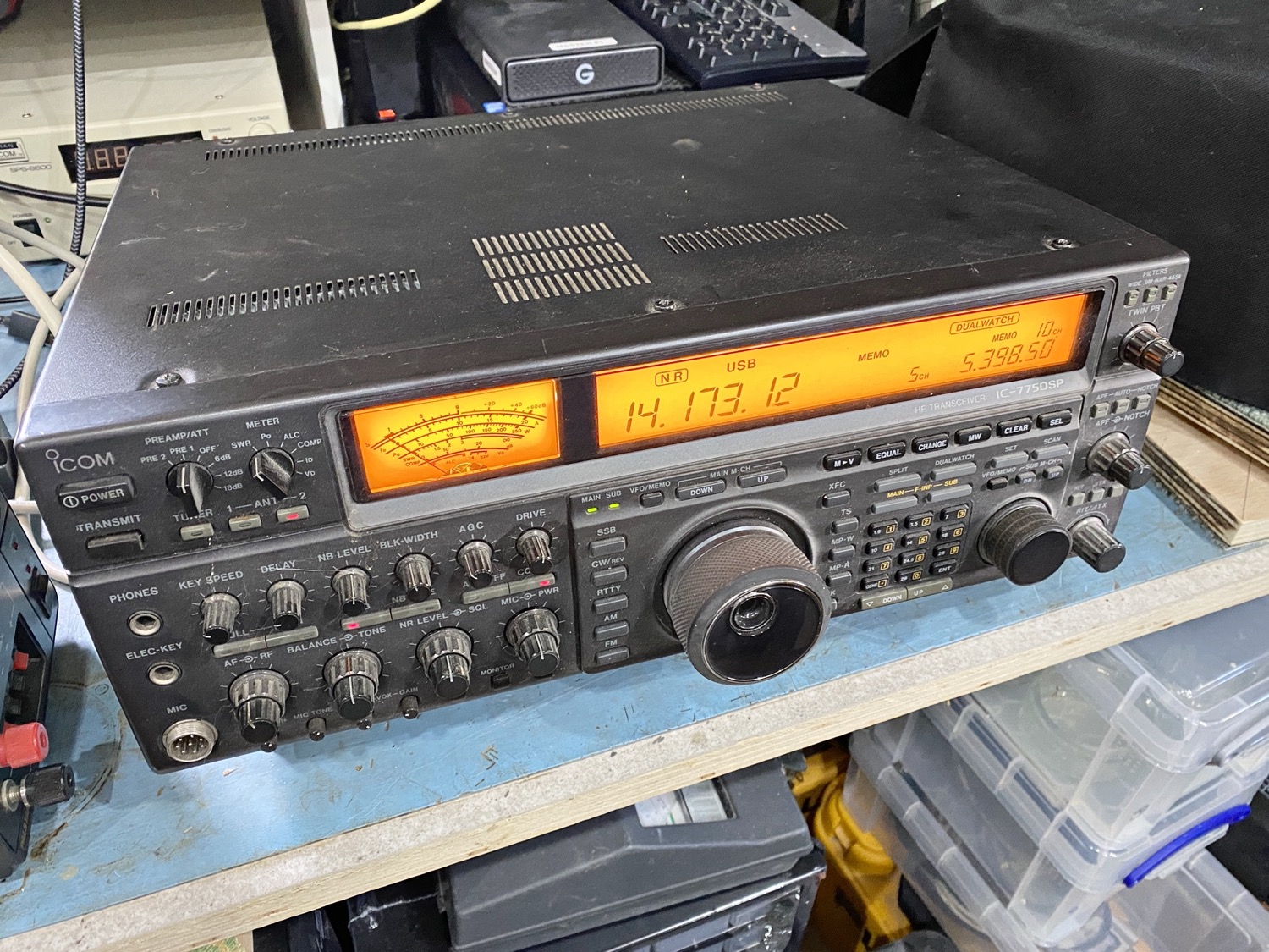 Icom IC-775DSP - First Time Switched on Since 2014