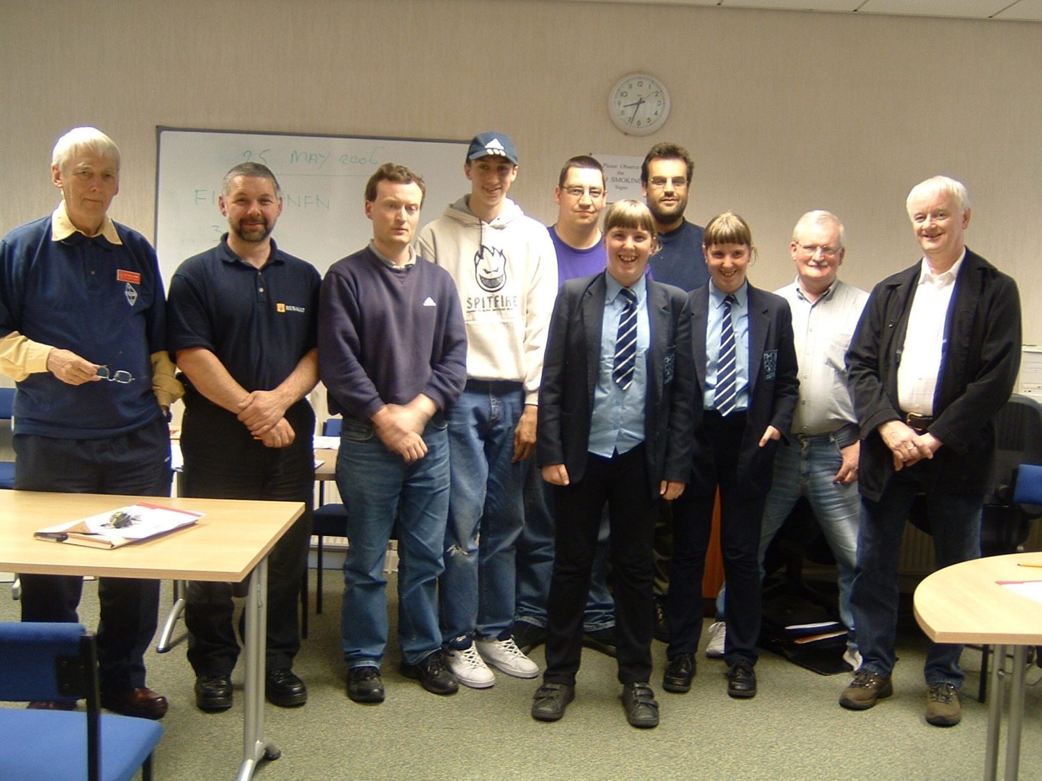 Foundation Exam with Alan Crowther (GD0MWL), Steve Kelly (GD7DUZ), x, x, x, Hayden Glaisers Kids, x, x, x and John Butler (GD0NFN)