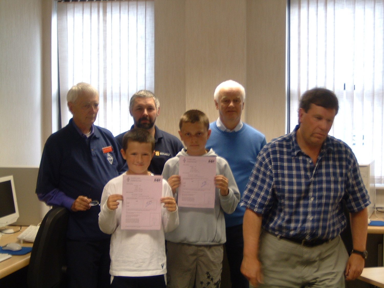 Foundation Exam - Alan Crowther (GD0MWL), x, Steve Kelly (GD7DUZ), x, John Butler (GD0NFN) and Hayden Glaiser (GD0BCN)