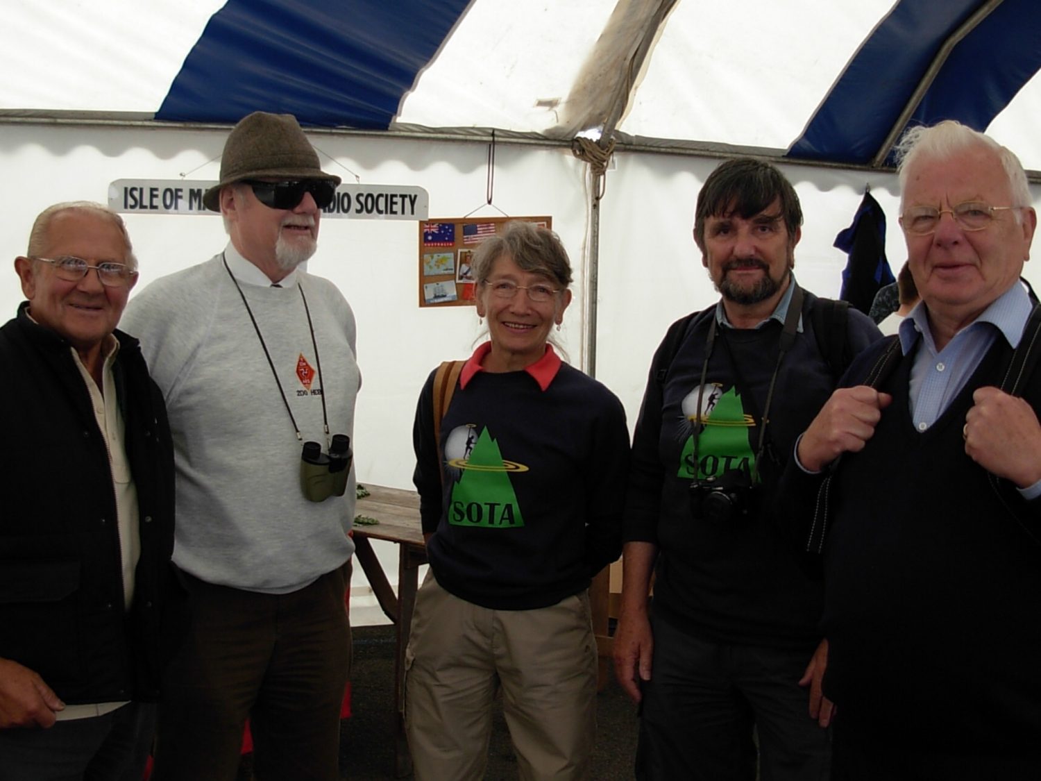 Dave Corkish (2D0RGW), Harry Blackburn (MD0HEB), The next 2 are Unknown and Colin Ingles (2D0CFZ).