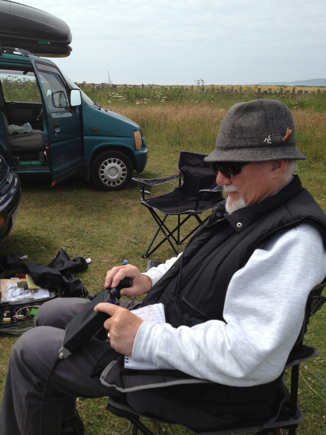 Harry Blackburn (MD0HEB) Enjoying the Sun at Scarlett Point