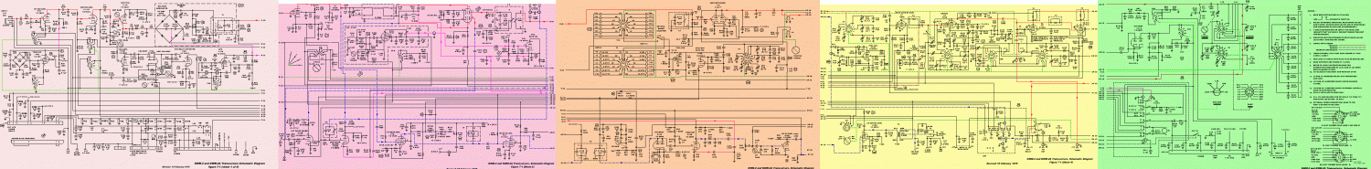 Collins KWM-2A Transceiver - Schematic Diagram 2 (Coloured) - (1975-02)