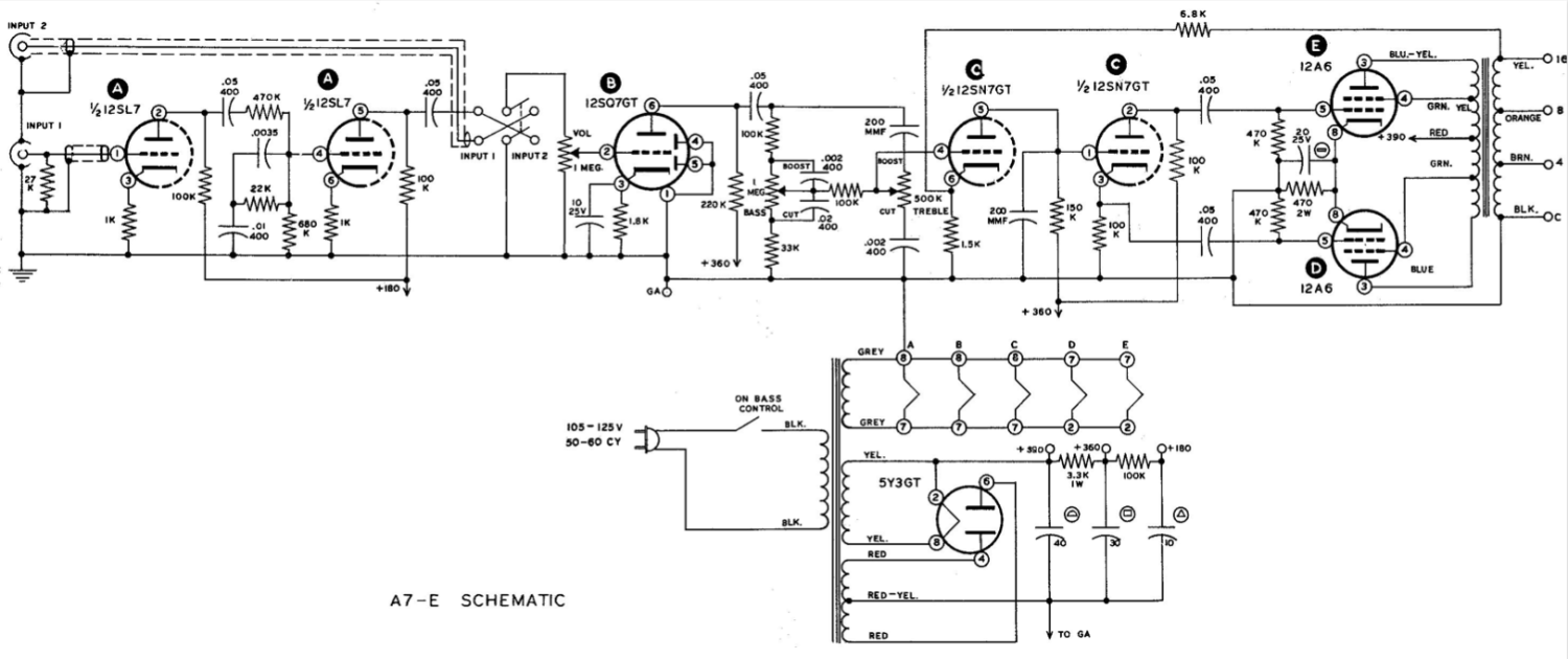 Heathkit A-7E - Schematic