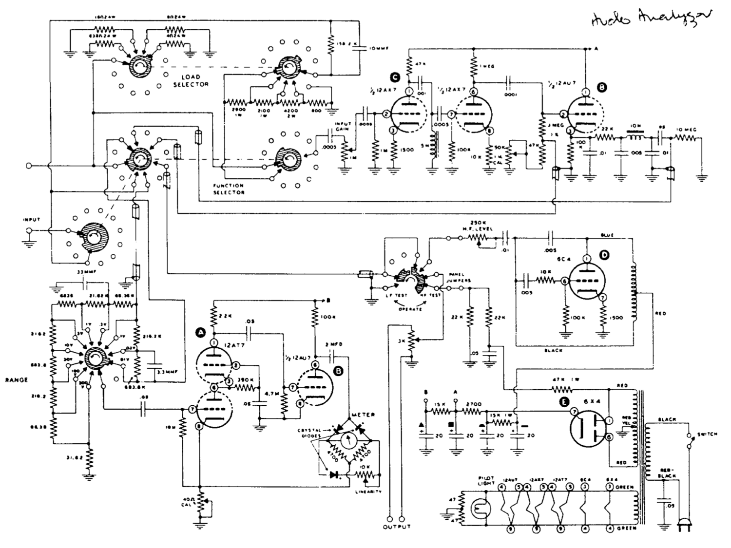 Heathkit AA-1 Audio Analyzer - Schematic