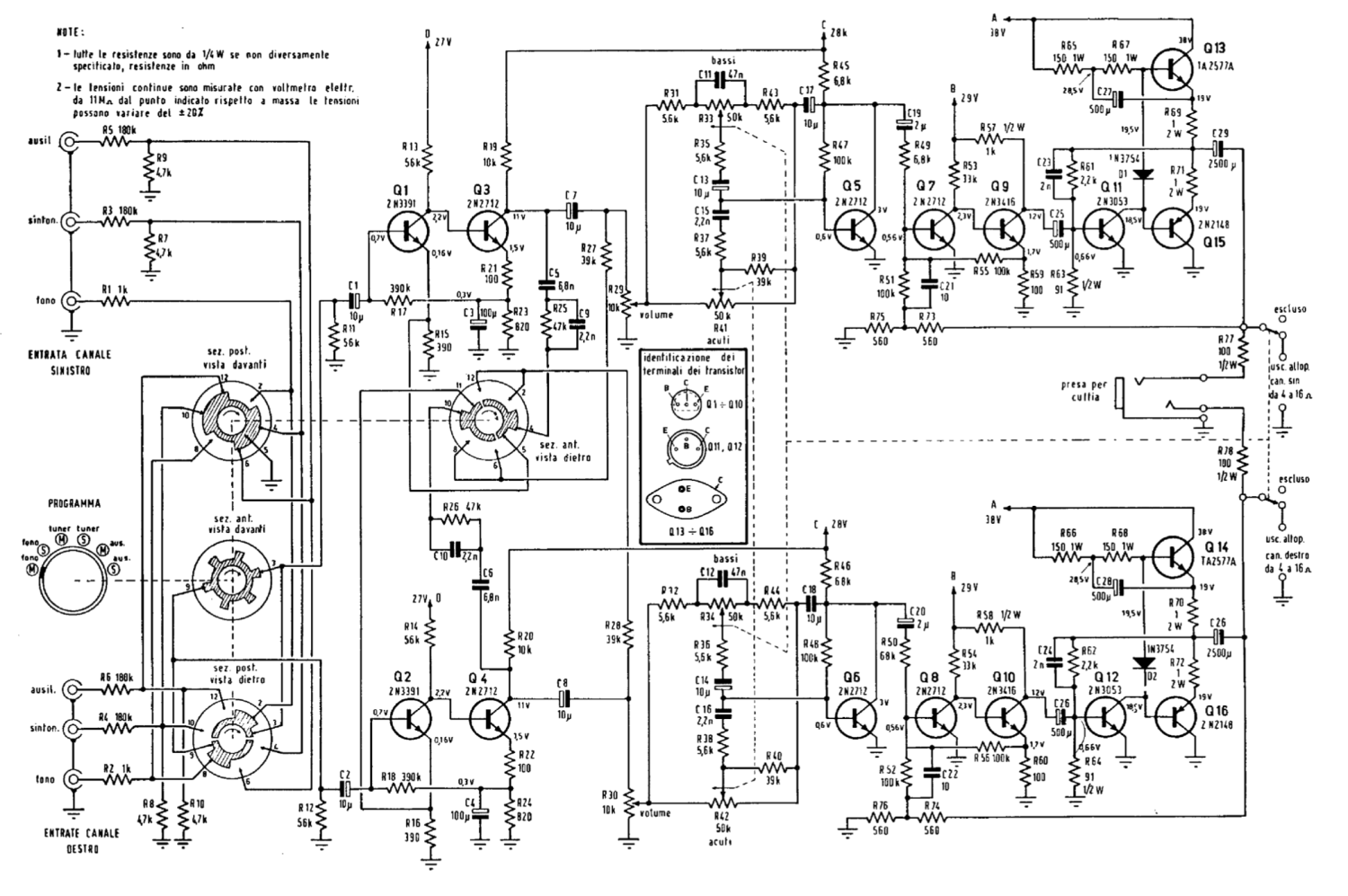 Heathkit AA-14E Stereo Amplifier - Schematic