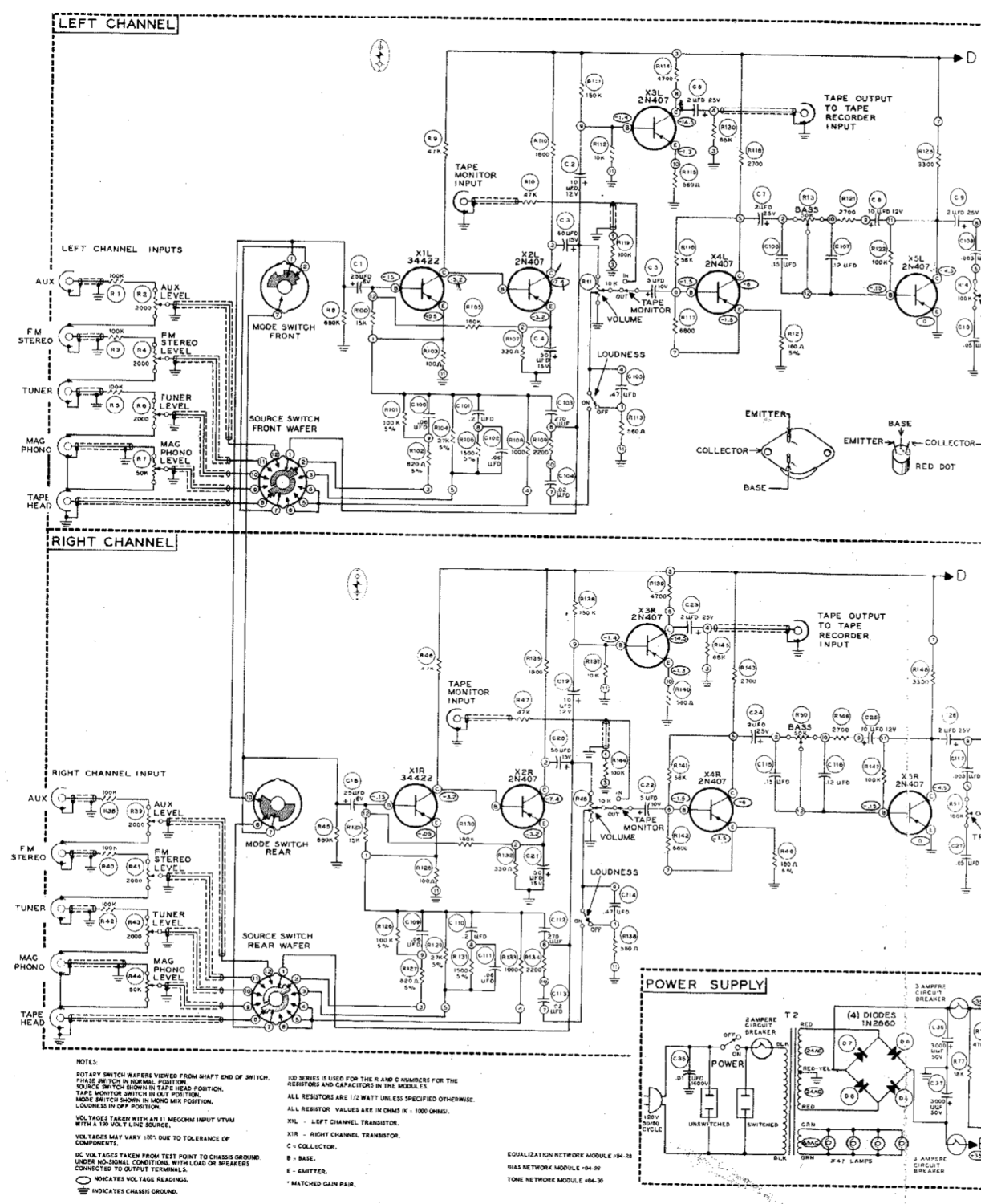 Heathkit AA-21 Integrated Amplifier - Schematic