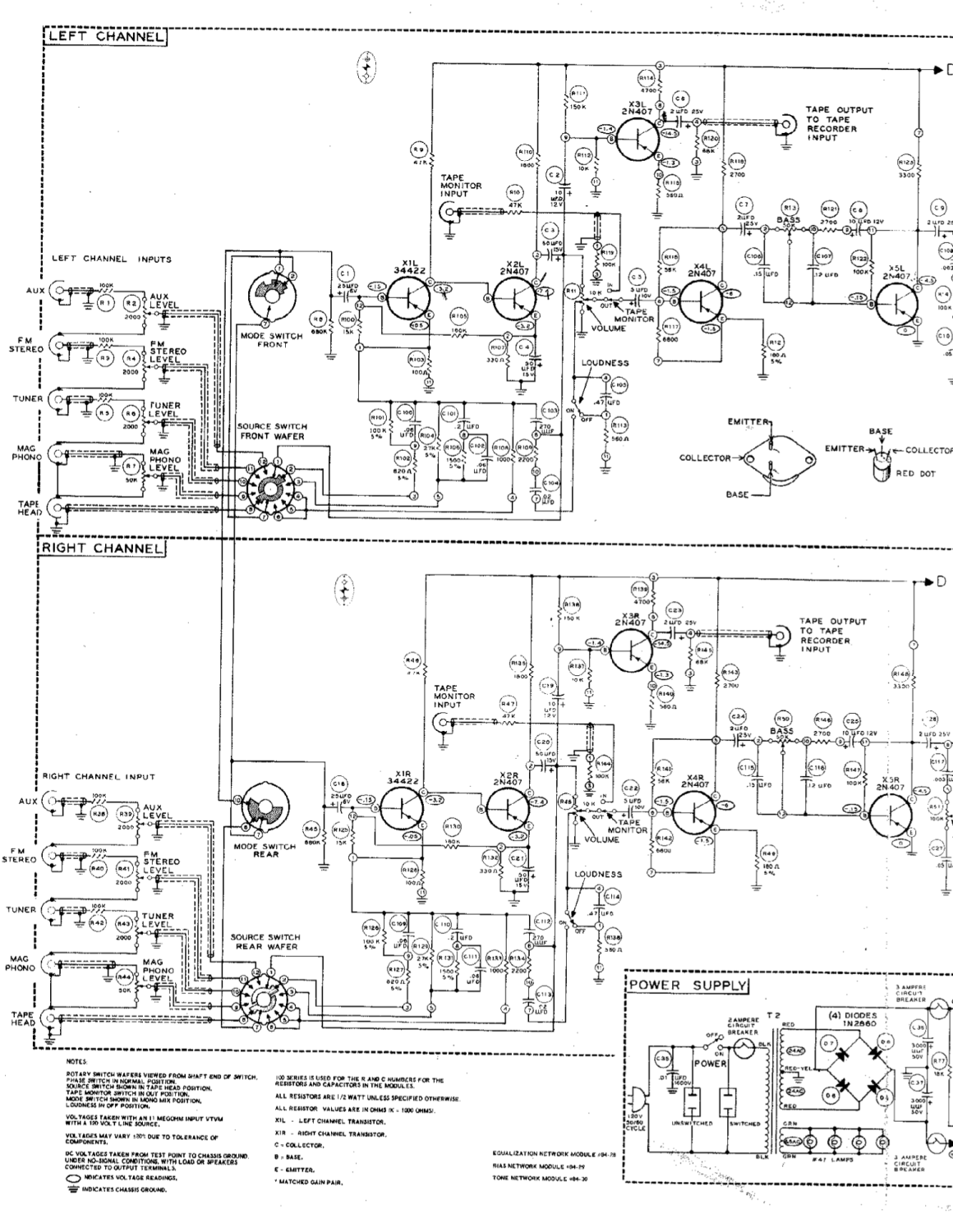 Heathkit AA-21A 50 Watt Amplifier - Schematic Diagrams
