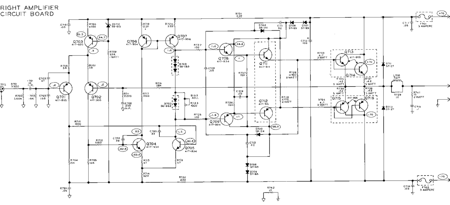 Heathkit AA-1600 Power Amplifier - Schematic Diagram