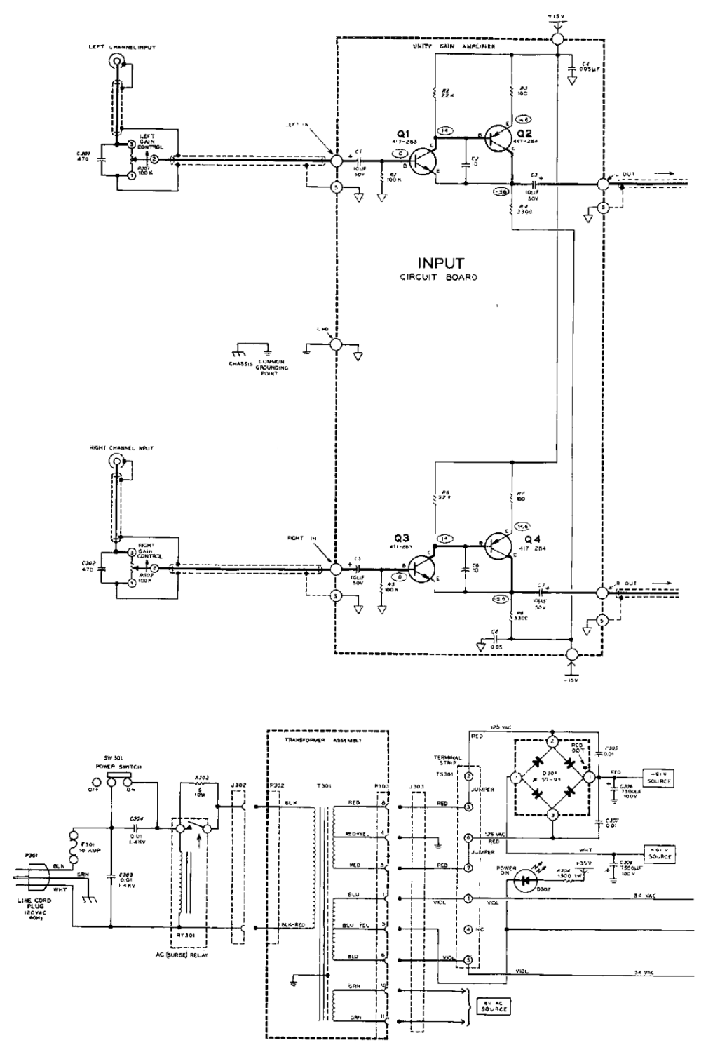 Heathkit AA-1640 Amplifier - Schematic Diagram