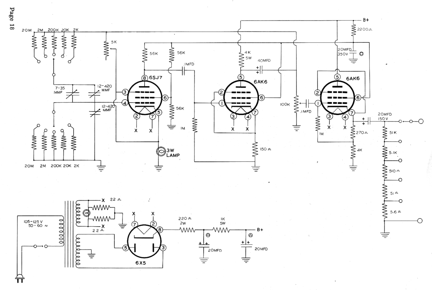 Heathkit AG-8 Audio Generator - Schematic Diagram