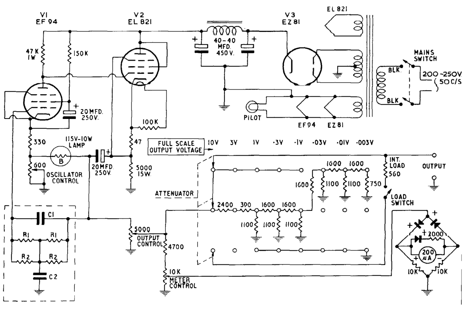 Heathkit AG-9U - Schematic Diagram