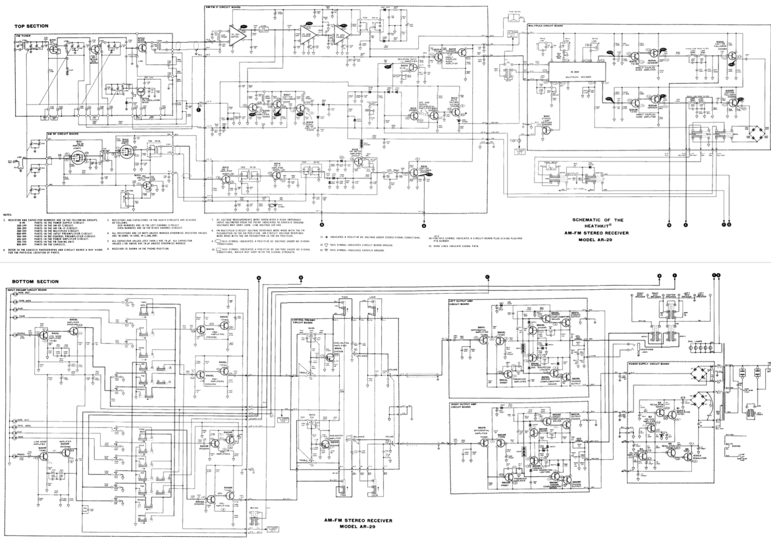 Heathkit AR-29 AM FM Receiver - Schematic Diagrams
