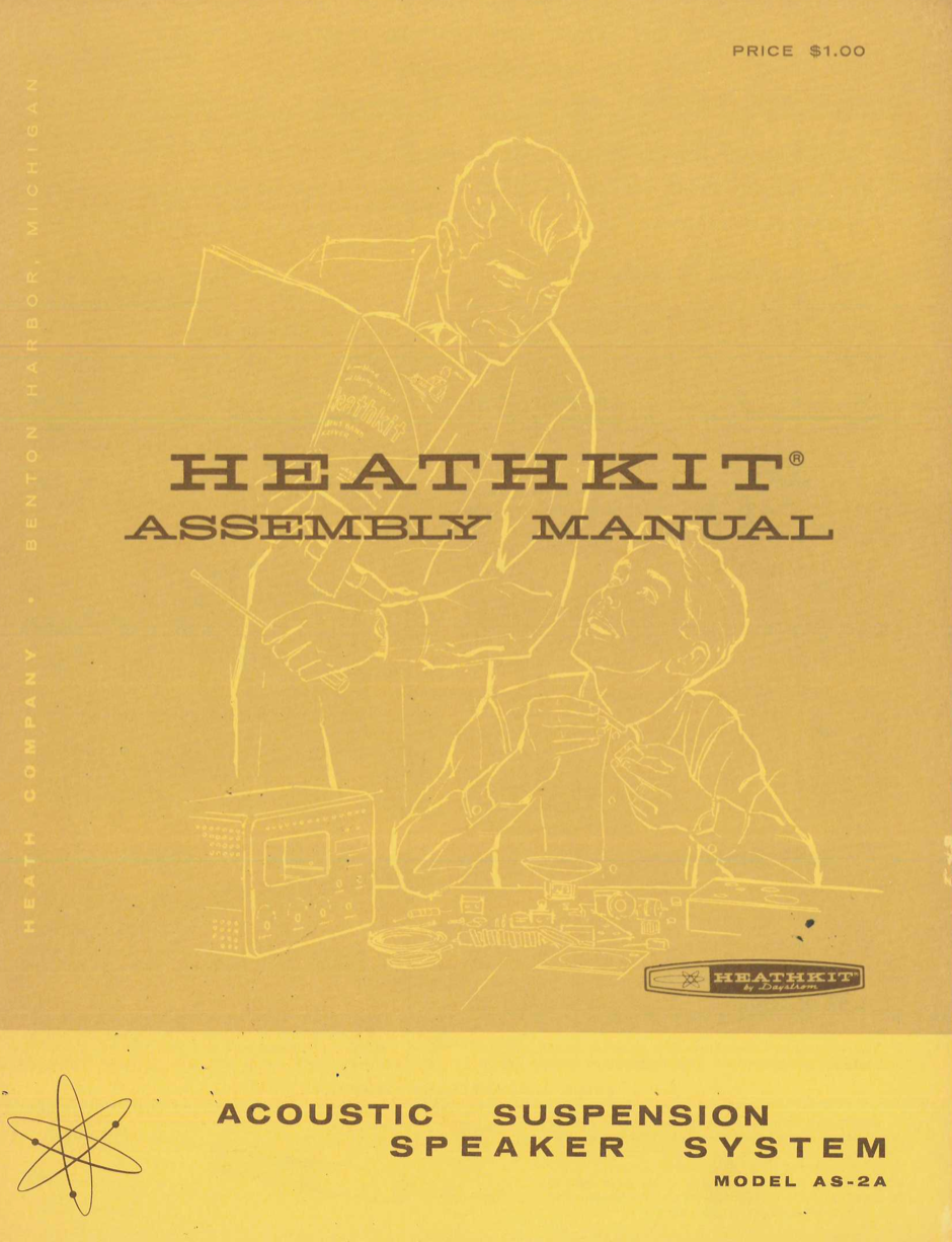 Heathkit AS-2A Acoustic Suspension Speaker System - Assembly Instructions
