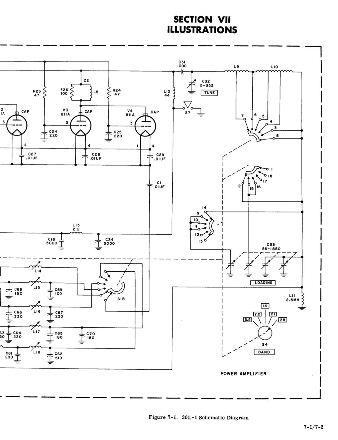 Collins 30L-1 - RF Linear Amplifier - Schematic Diagram 2