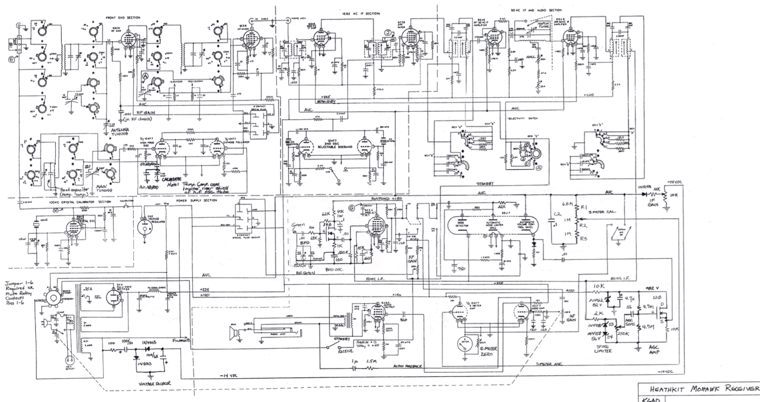 Heathkit CHRS-2015 Mohawk Receiver - Schematic Diagram (Revision B)