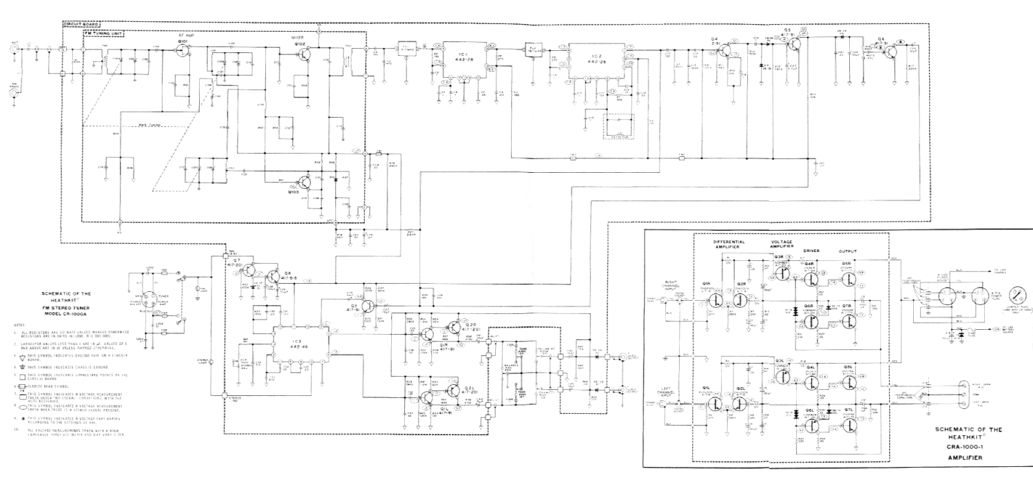 Heathkit CR-1000A Stereo Tuner - Schematic Diagram