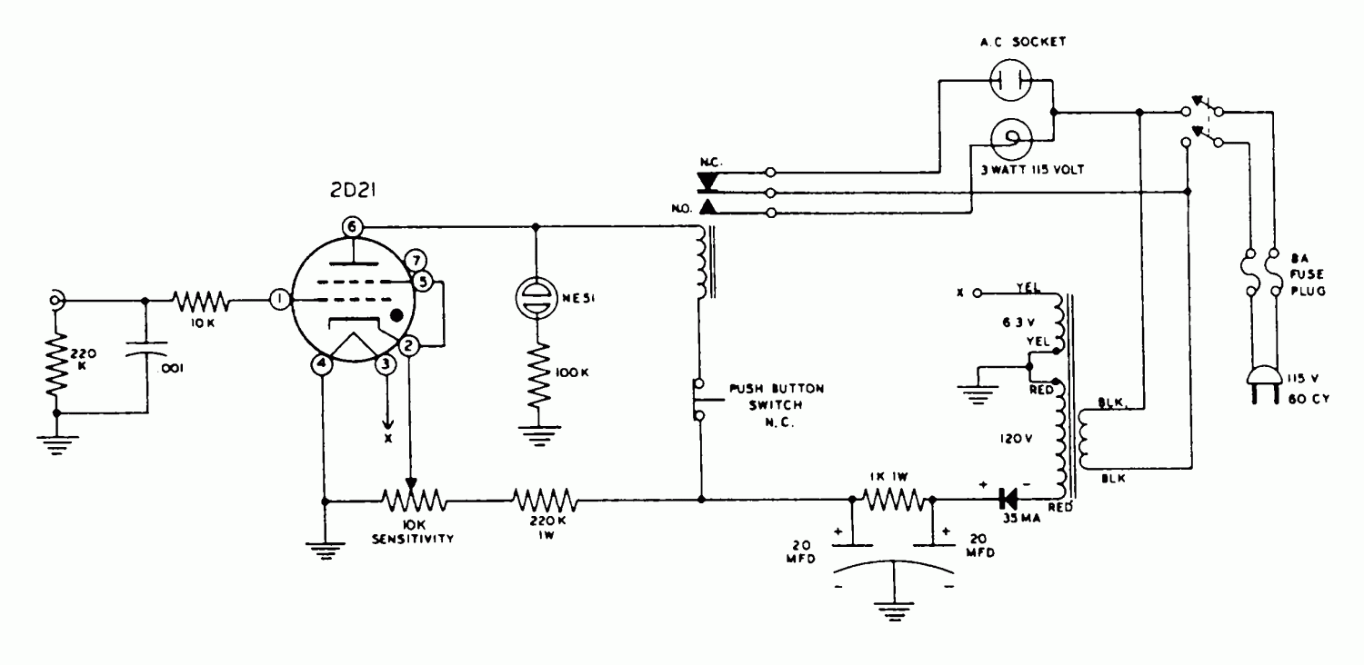 Heathkit CA-1 Conelrad Alarm - Schematic Diagram