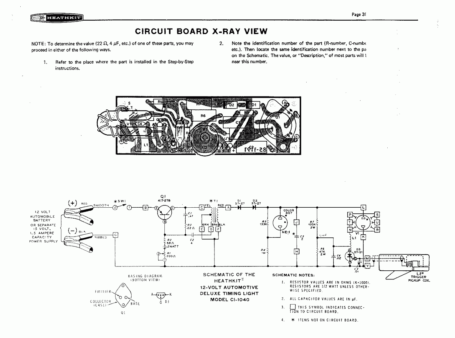 Heathkit CI-1040 Automotive Deluxe Timing Light - Schematic Diagram 2