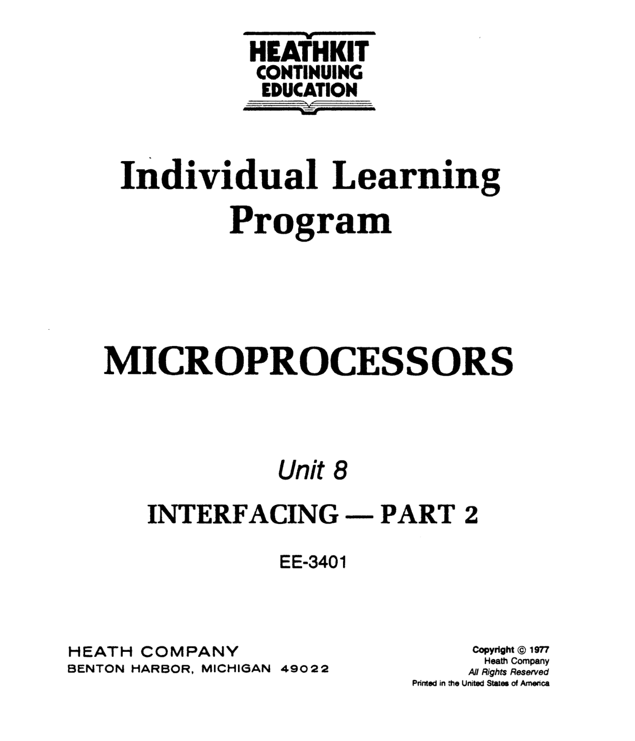 Heathkit EE-3401 Individual Learning Program - Unit 08 - Interfacing Part 2