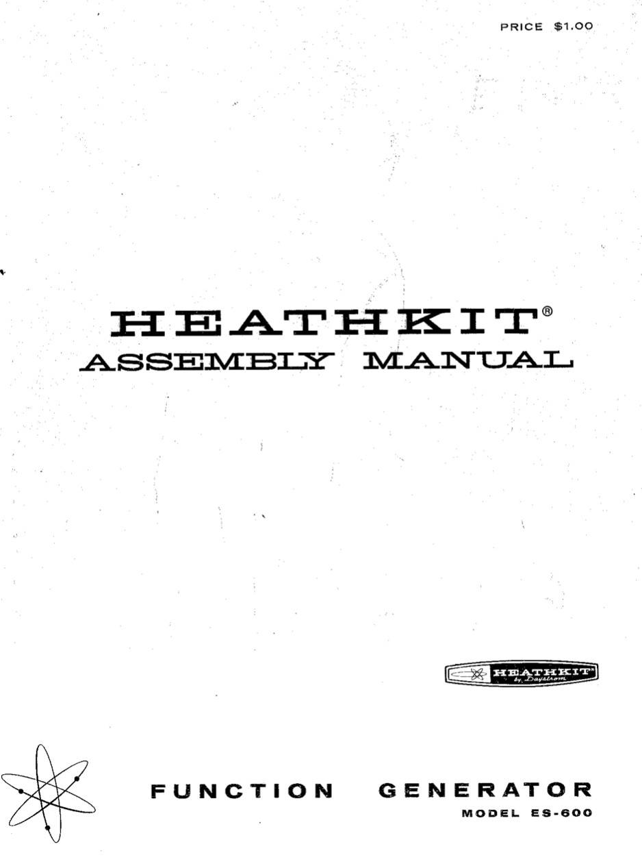Heathkit ES-600 Function Generator - Assembly Manual