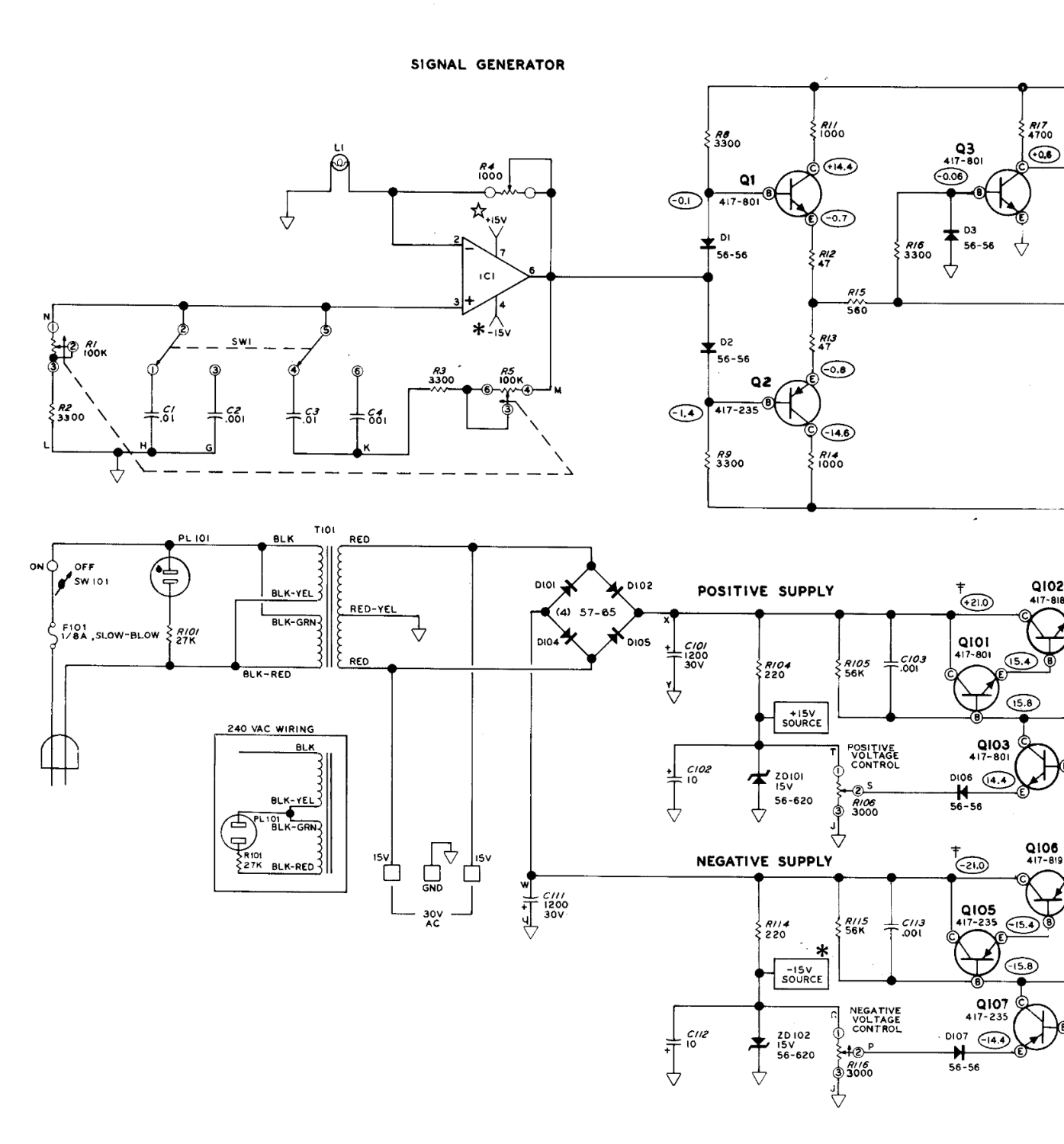 Heathkit ET-3100 Electronic Design Experimenter - Schematic Diagrams 1