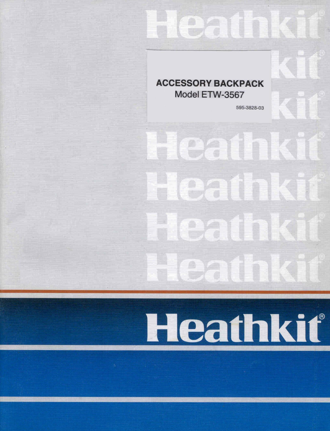 Heathkit ETW-3567 Accessory Backpack - Assembly Manual