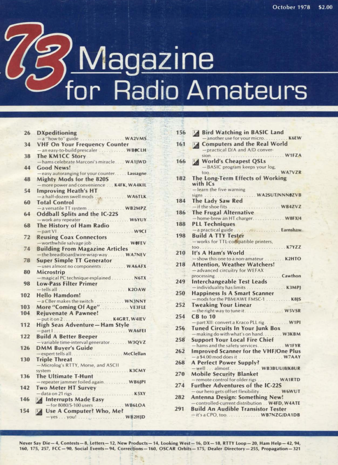 73 Amateur Radio Magazine - 1978-10