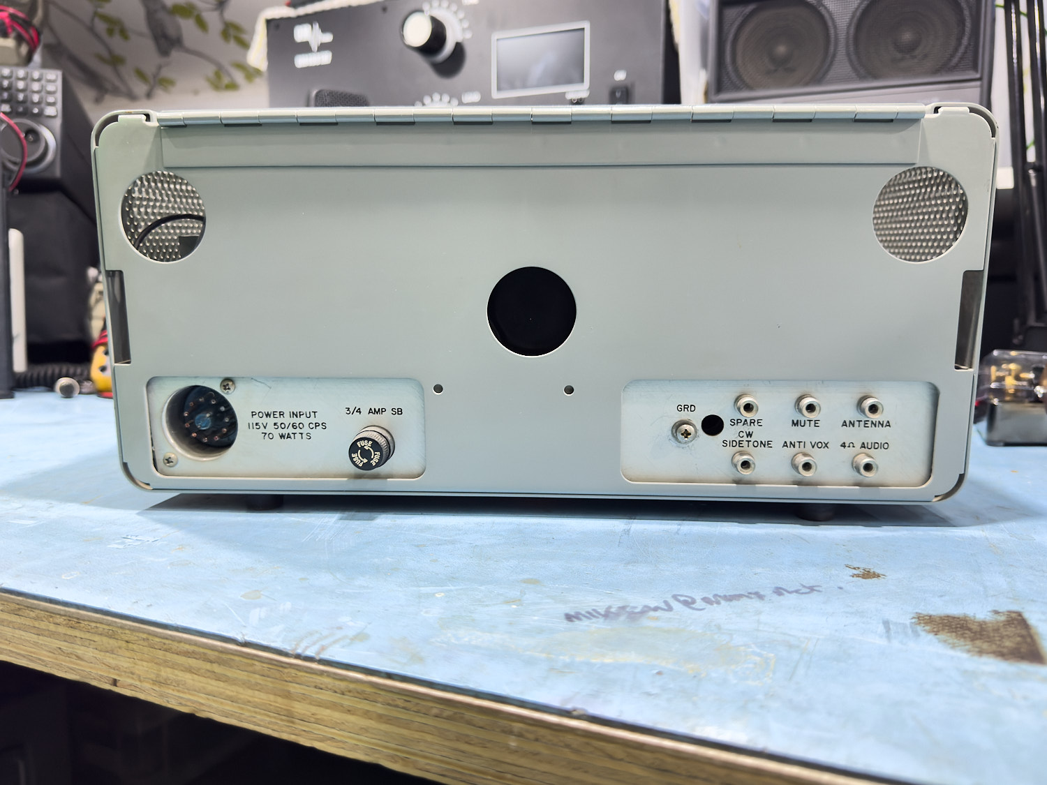 The Rear End of a Collins 75S-3B HF Receiver.