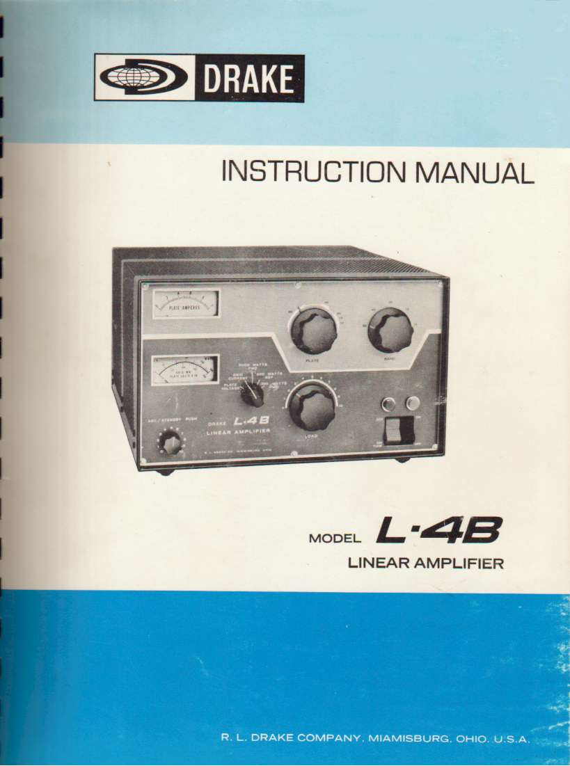 Drake L-4B - Linear Amplifier - Instruction Manual 4 - Page 01