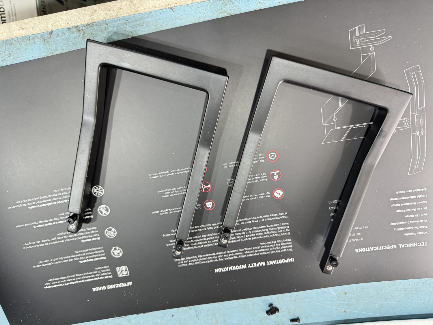 These parts are used to aid the movement and adjustment of the display without putting pressure on the display itself.